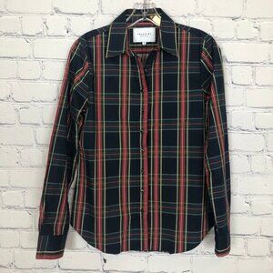 NWT The Shirt Rochelle Behrens Blue Plaid Size S